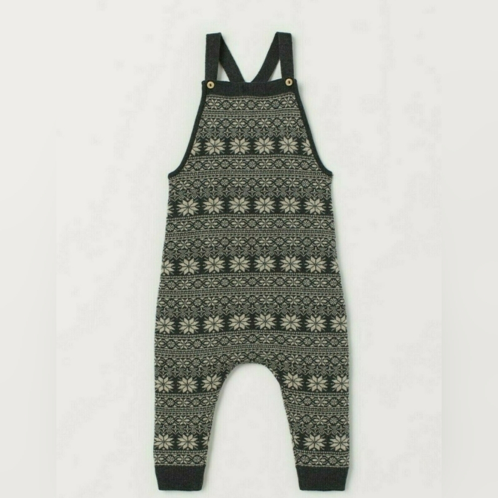 Snowflakes organic jumpsuit h&m unisex